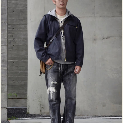 Classic Detroit Jacket J01 American Vintage Workwear Spring/Fall 100% Cotton Canvas Jacket J97 Loose-Fit Lightweight Coat