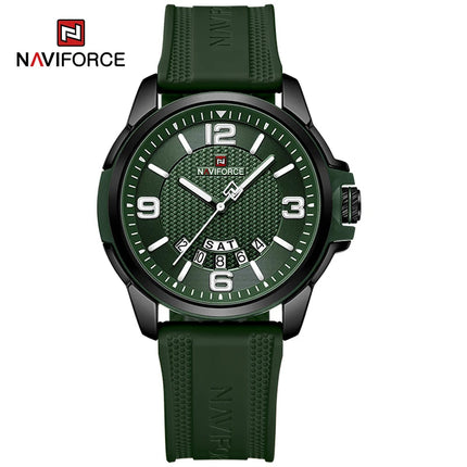 NAVIFORCE Creativo cinturino in TPU orologio da polso maschile moda sportiva 3ATM quarzo impermeabile giorno e data display orologi da uomo Reloj Hombre platinumshop
