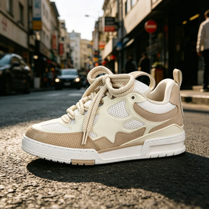 2026 New Men Women Fashion Lace Up Skateboard Shoes Non Slip Wear-resistant Couple Sneakers Daily Walking Outdoor Casual Athletic Sports Footwear