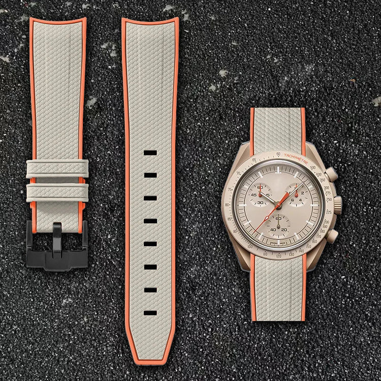 Per Omega Swatch 20mm Curva cinturino per orologio Speedmaster MoonSwatch Planet Snoopy cinturino cinturino a sgancio rapido braccialetto in gomma platinumshop
