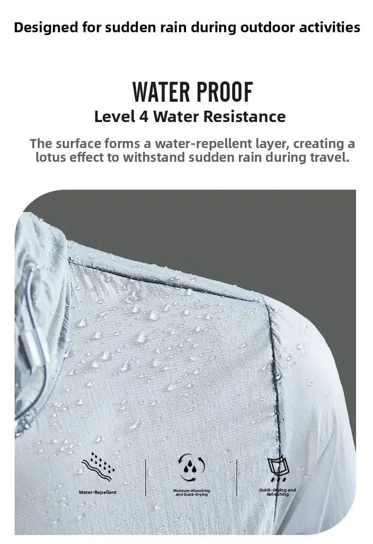 Golf Raincoat Rain Jacket Waterproof Lightweight Quick-Dry UV Sun Protection Breathable Outdoor Sports Men Women Golfing Apparel PlatiNum