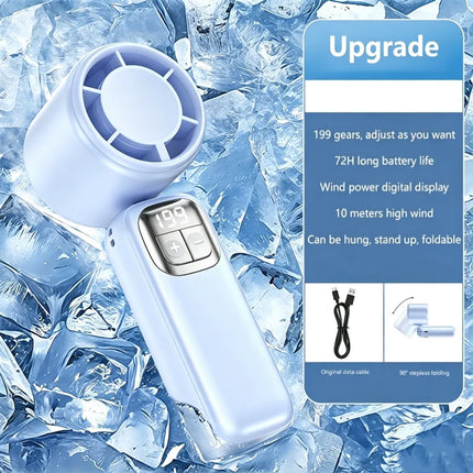 Ventilatore Portatile Lenovo, Raffreddatore USB Ricaricabile con Motore Brushless, Ventola Turbo ad Alta Velocità 199 per Viaggi, Ufficio e Attività all'Aperto