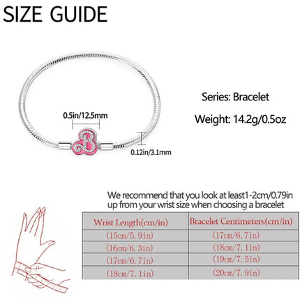 Nuovo Bracciale Originale in Argento 925 con Quadrifoglio Portafortuna e Catena a Serpente, Adatto per Gioielli Fai-da-Te da Donna PlatiNum