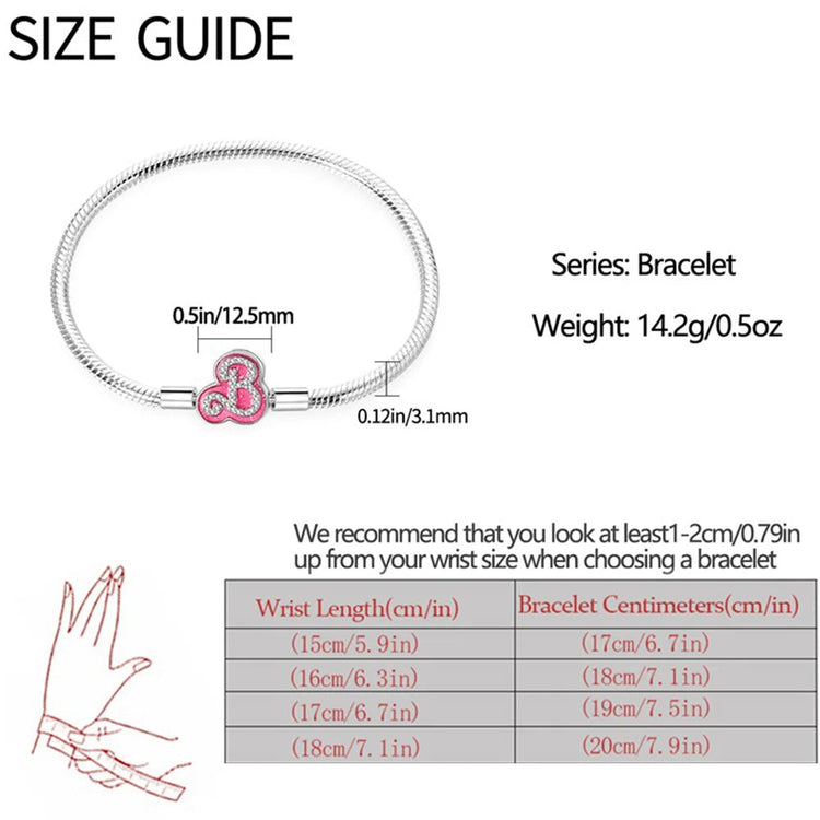Nuovo Bracciale Artigianale Originale in Argento 925 con Charm, Liscio e Morbido, a Osso di Serpente, per Donna - Regalo 2026 PlatiNum