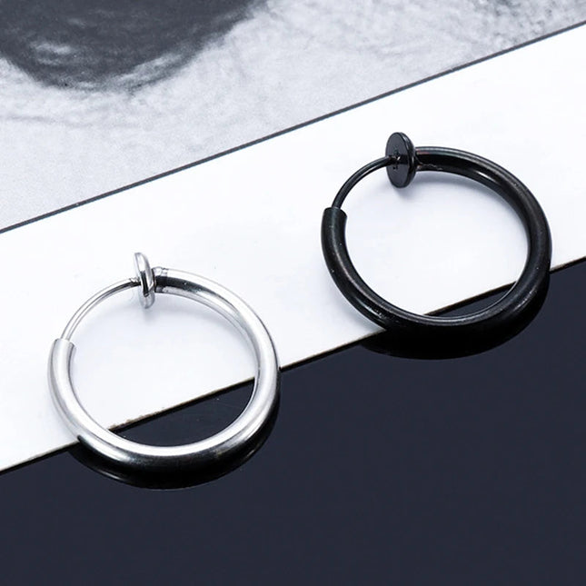 1/16 paia di orecchini a bottone magnetici da uomo in acciaio inossidabile con croce Non penetrante orecchini a cerchio Unisex CZ Magnet Clip on Earring platinumshop