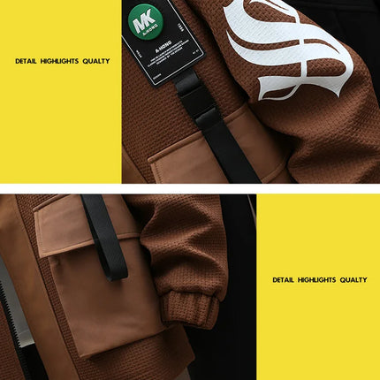 Autumn Men Tracksuit Casual Joggers Hooded Spring Sportswear Jackets Pants 2 Piece Sets Hip Hop Running Sports Suit