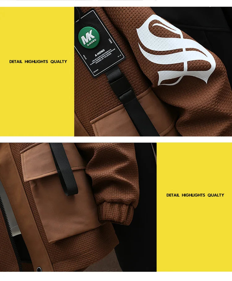 Autumn Men Tracksuit Casual Joggers Hooded Spring Sportswear Jackets Pants 2 Piece Sets Hip Hop Running Sports Suit