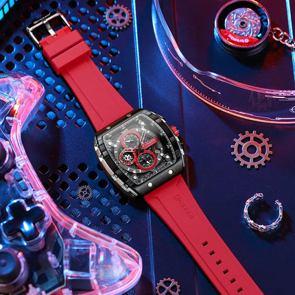 CURREN Orologio da uomo alla moda, marchio unico, design quadrato, lusso, nastro sportivo al quarzo, orologi da uomo impermeabili platinumshop