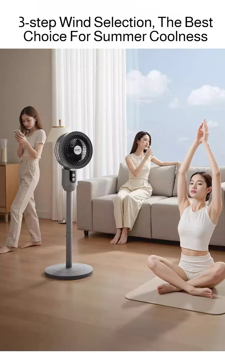 Ventilatore intelligente regolabile con 3 impostazioni di velocità Circolatore d'aria a basso rumore e ventilatore a torre Vento silenzioso e potente Ideale per il raffreddamento domestico