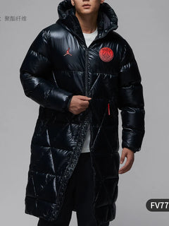 Nike genuine Paris series men's long hooded warm cotton jacket FV7743-045