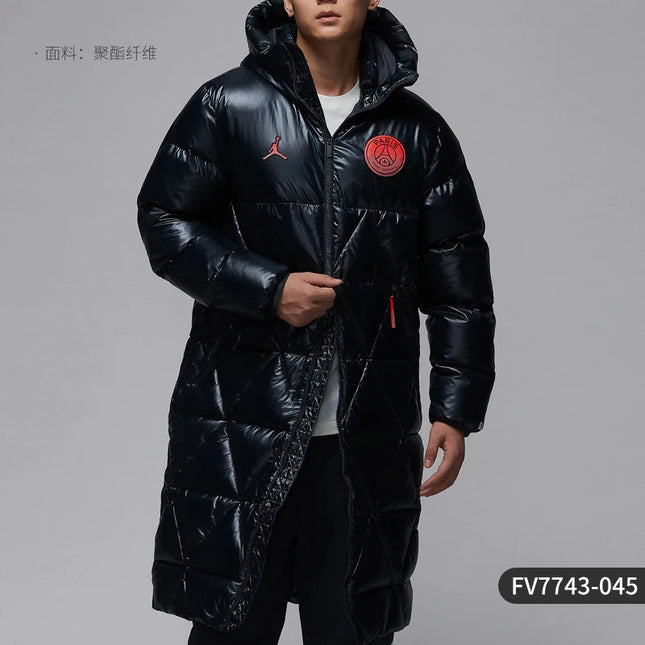 Nike genuine Paris series men's long hooded warm cotton jacket FV7743-045