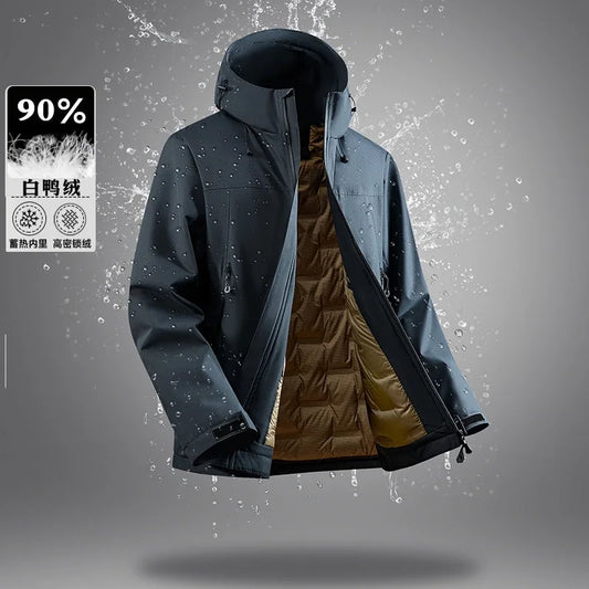 90% White Duck Down Men's Waterproof Windproof Warm Down Jacket 2025 Winter Jacket Casual Thick High-quality Clothing
