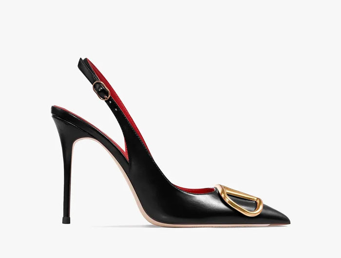 HLTINO Fahion Slingback Nero Comode Scarpe Estive da Donna Sandali con Tacco Alto 2025 Tendenza per Abito da Festa di Nozze