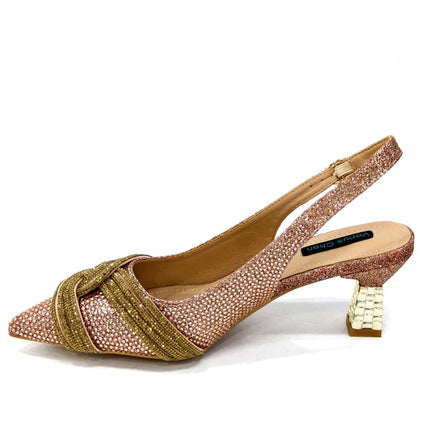 Temperamento Nuove scarpe da donna Scarpe da sposa Scarpe eleganti da donna Scarpe da festa da donna eleganti italiane in pelle con strass