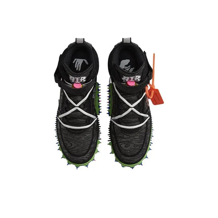OFF-WHITE X Nike Air Force 1 Skate Shoes Unisex Mid-top Black/Gray/Orange/Pink DO6290-001