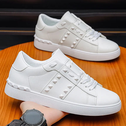 Spring Autumn New Men's White Shoes Trendy Fashion Youth Flat Board Shoes Men's Single Shoes