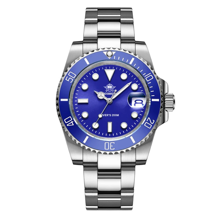 ADDIESDIVE Men's Classic Watch with Ceramic Bezel 200m Water Resistant Casual Quartz Watch BGW9 Blue Luminous Gift Watch MY-H3-2