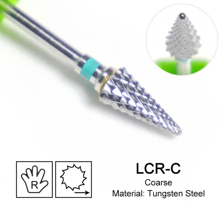 Carbide Large Cone Nail Drill Bits Electric Milling Cutter For Gel Polish Removal Grinding DIY Home Salon Manicure Pedicure Nail Art Accessories Supplies