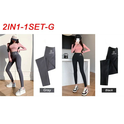 M-XL Shark pants women wear spring  autumn winter thin high-waisted belly lift hip yoga tights small feet black leggings PlatiNum