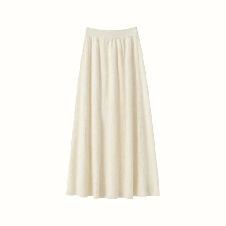 Choice New 100% Cashmere Skirt Women Long Skirt Autumn Winter Office Lady Soft Cashmere A Line Skirt Simple Grace Cashmere Dress PlatiNum