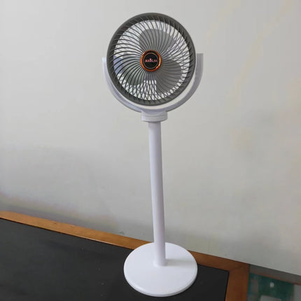 Ventilatore a piantana e da tavolo 2-in-1 moderno, circolatore d'aria a 5 velocità, flusso d'aria a spirale, altezza regolabile, per casa, camera da letto, ufficio