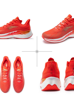 ONEMIX Scarpe da corsa da uomo per uomo Scarpe da passeggio per atletica leggera in mesh traspirante Scarpe da ginnastica da donna leggere rosse Scarpe da ginnastica sportive da uomo PlatiNum