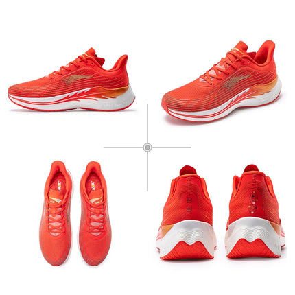 ONEMIX Scarpe da corsa da uomo per uomo Scarpe da passeggio per atletica leggera in mesh traspirante Scarpe da ginnastica da donna leggere rosse Scarpe da ginnastica sportive da uomo PlatiNum