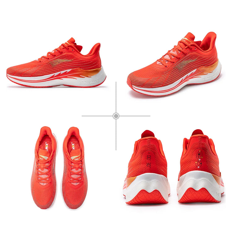 ONEMIX Scarpe da corsa da uomo per uomo Scarpe da passeggio per atletica leggera in mesh traspirante Scarpe da ginnastica da donna leggere rosse Scarpe da ginnastica sportive da uomo PlatiNum