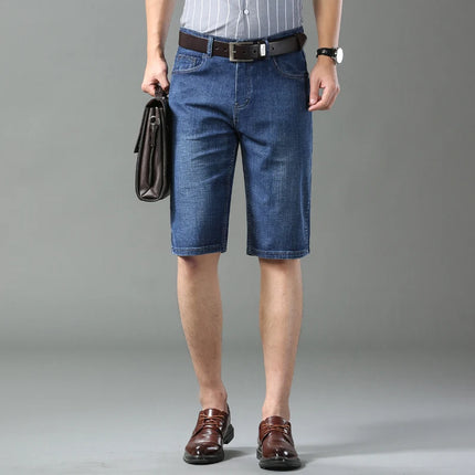 2025 New Blue Fashion Design Jeans da uomo Slim Fit Jeans corti da uomo dritti Pantaloncini estivi Jeans Jeans da uomo elasticizzati