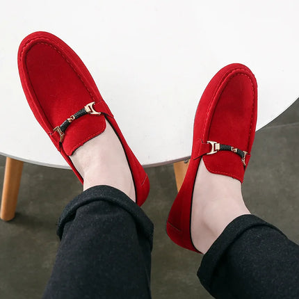 Estate nuove scarpe da uomo alla moda mocassini morbidi di alta qualità mocassini in pelle scamosciata Casual Flats Outdoor Light Walking scarpe da uomo Zapatos