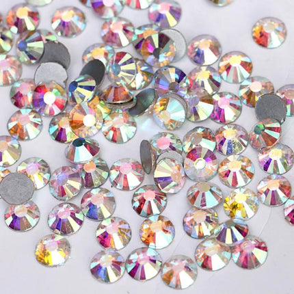 AB/Clear 1 Bag Nail Rhinestones Sizes SS3-SS12 1440 pcs Nail Art Decoration Flatback Glass Stones Shiny Gems DIY Gems nail accessories