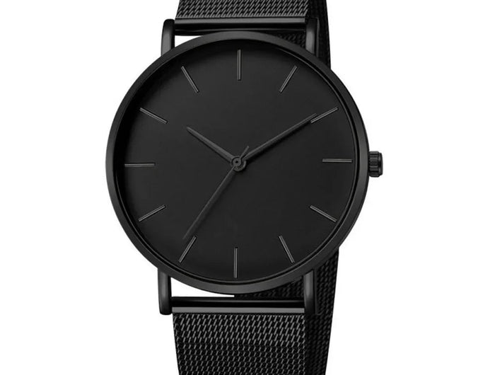 Orologio da donna semplice per il tempo libero 2025 Orologio da polso da uomo di lusso alla moda ultrasottile con cintura in rete vintage platinumshop