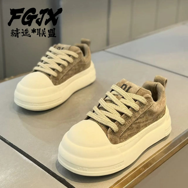 Board shoes 2026 new spring men's shoes trend versatile casual youth thick soled height increasing sports shoes