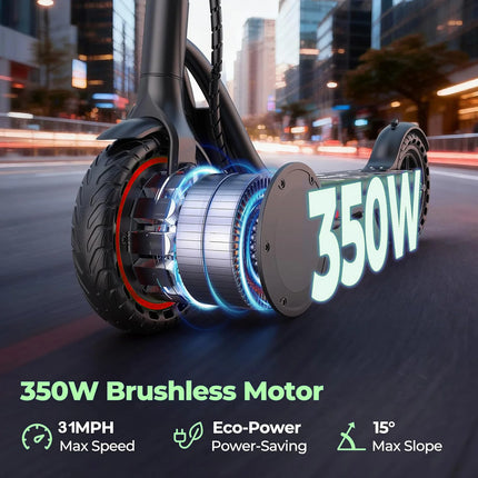 Monopattino Elettrico 365GO PRO AOVOPRO Nuovo Modello 2026 Potenziato 350W Super Potente Pieghevole con Doppio Freno, Velocità 31KM/H, Autonomia 5-28KM