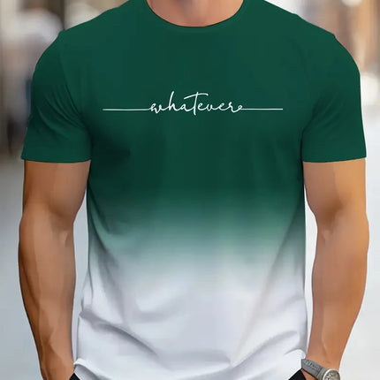 Men's Casual Shirts, Men's T-shirts, Men's Clothing, Versatile Tops, Simple Style, Everyday Contrast Outfits