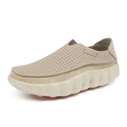 Mocassini da Uomo per Camminata all'Aperto, Scarpe Casual alla Moda, Scarpe da Passeggio in Pelle Morbida, Calzature Traspiranti per Guida, Mocassini Morbidi