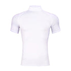 Mens Bodybuilding Sports Tight T-shirt Summer Compression Turtleneck Short Sleeve Gym Fitness Running Quick Dry Male Workout Top PlatiNum