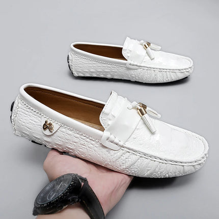 Scarpe da Uomo Casual in Pelle, Mocassini di Design, Slip-on, Scarpe da Guida e da Barca di Alta Qualità, Chaussure Homme, Taglie Grandi 35-48