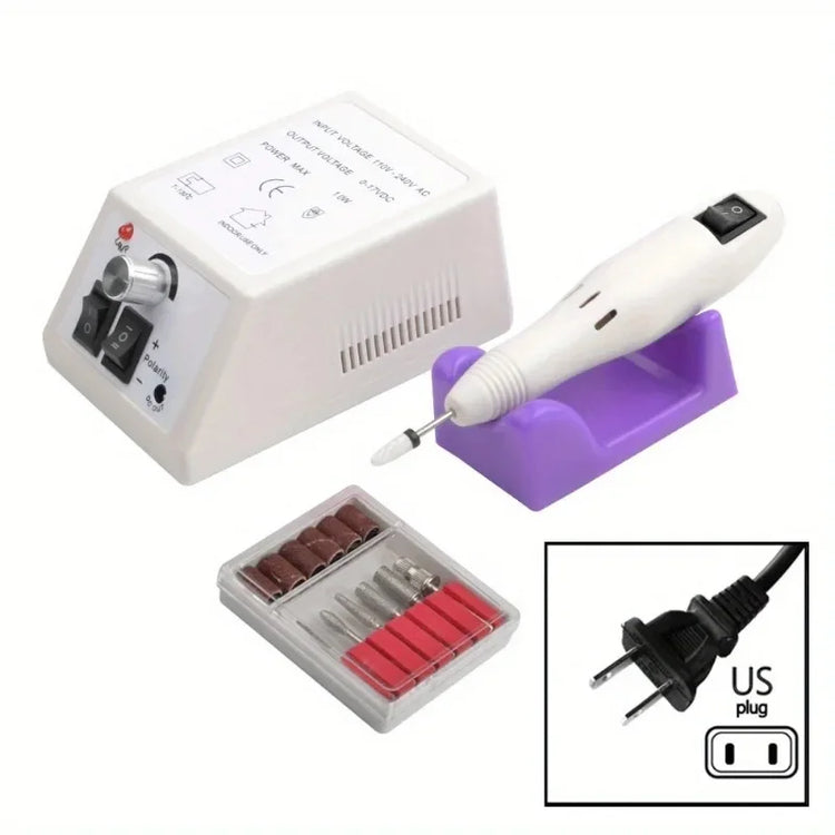 2000 Series Electric Nail Filing Machine, Smooth high rotating speed for acrylic soak-off removal and sidewall buffing, Professional Manicure Pedicure Polisher for daily nail studio detailed shaping work