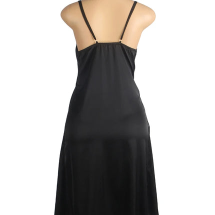 Comeondear Camicia da notte Donna sexy Curva Abito sottoveste in raso Set da notte senza schienale Pizzo Plus Size Lingerie XXXL Camicie da notte più sexy