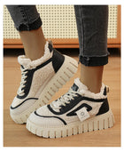 Women's Winter Short Boots 2026 New Style Warmth Sports Cotton Shoes Thickened Fleece Lined High-Top Snow Boots
