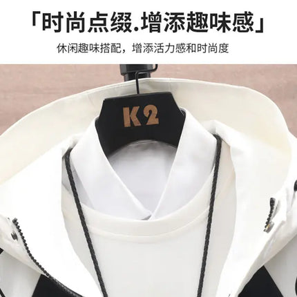 Spring Autumn Casual Men Sets Jacket + Pants Two Pieces Fashion Korean Trend Hooded Baseball Uniform Suit Man Outfit