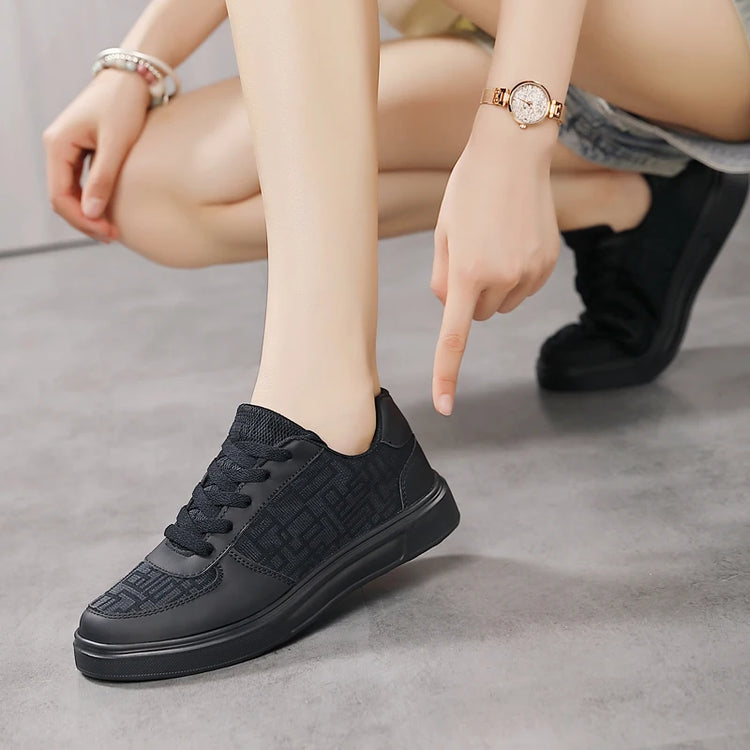 Casual Ell Toe Sneakers Low Top Spor Flats Trendy Versatile Student Leisure Rubber Outsole Summer Breathable Jogging Shoes