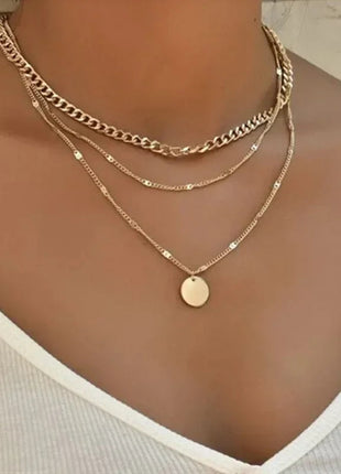 Collana impilabile a tre strati in argento sterling 925 da donna con ciondolo a striscia semplice, gioielli con catena a clavicola ipoallergenica impermeabile PlatiNum
