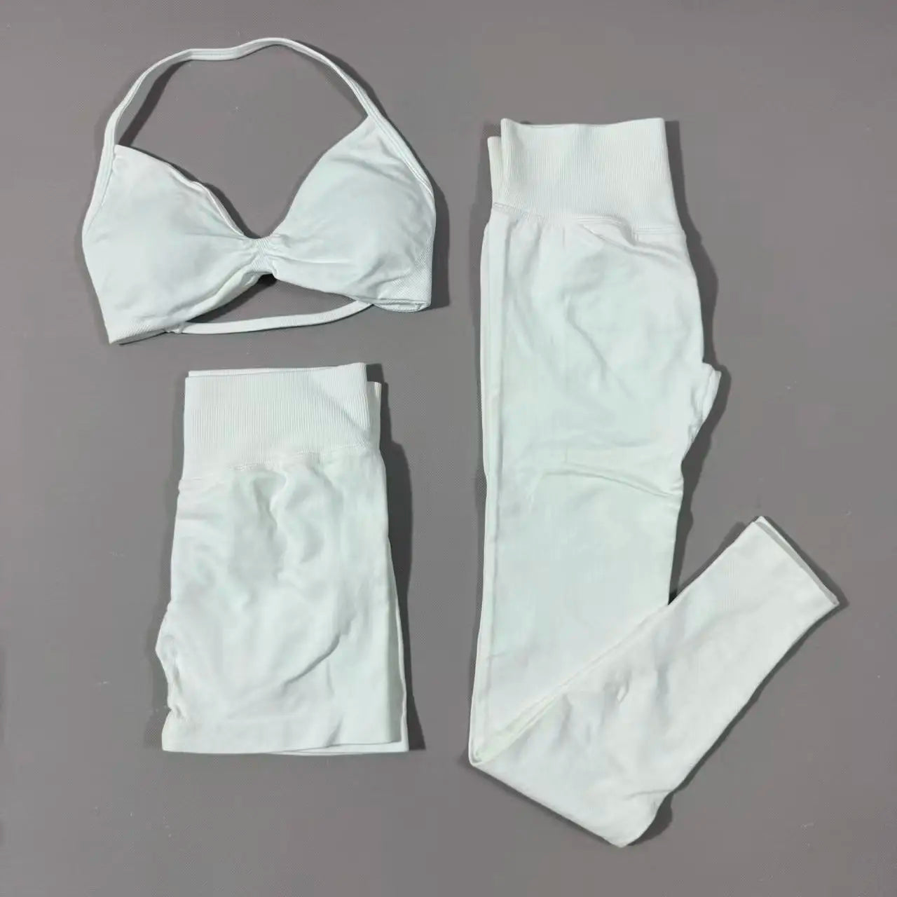 Yoga fitness set 3pcs Impact Gym Set Women Bras and Yoga Set High Waist Scrunch Seamless Shorts Fitness Clothes Activewear Work