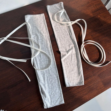 Chaussettes couvre-jambes punk pour femmes avec cravate au mollet Chaussettes à sangle au mollet de danse de ballet Chaussettes fines Y2K Chaussettes cosplay Lolita gothique japonais JK Club