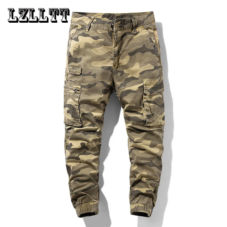Spring Autumn Men Cargo Camouflage Pants Men Cotton Casual Breeche Bermuda Beach Jogger Pants Mens Trousers Male Dropshipping