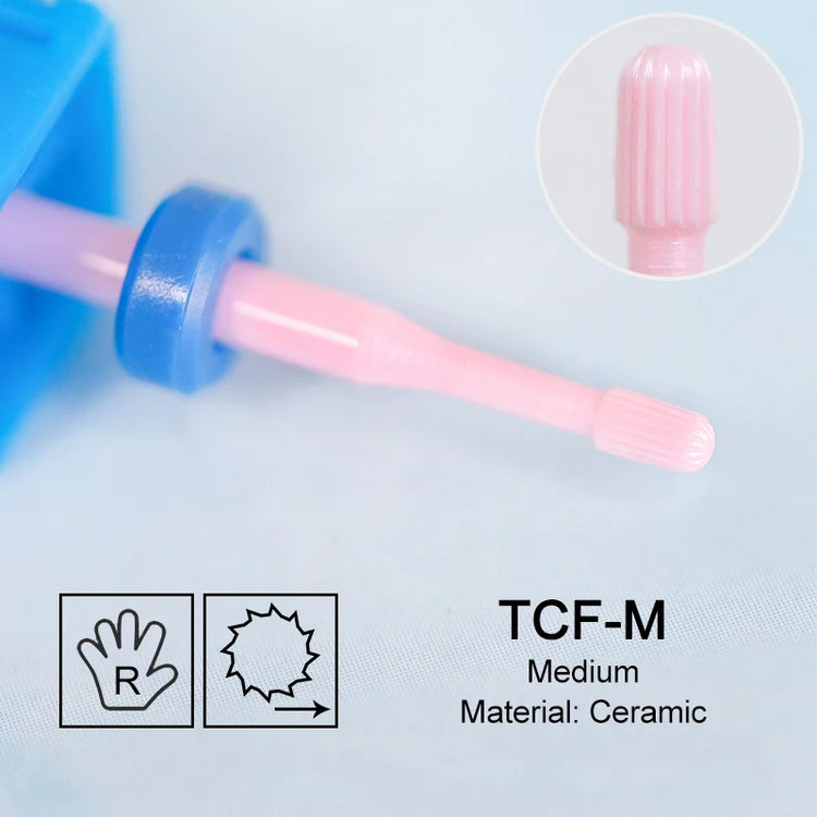 Pink Ceramic Carbide Nail Drill Bits Milling Cutter For Gel Polish Remover Electric Nail Machine Polishing Peeling File Home Salon Manicure Pedicure Accessories