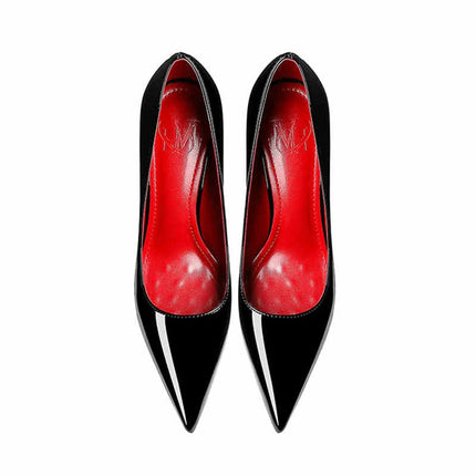 Tacchi da donna 2025 Nuovo marchio di lusso Décolleté Fondo rosso Punta a punta Strass Tacchi alti Elegante stiletto Party Prom Scarpe da donna