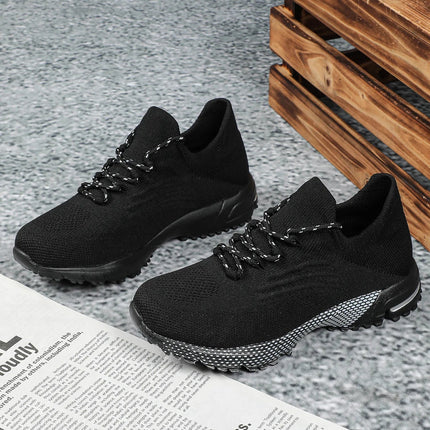 Breathable Socks Shoes Women Lightweight Knitted Casual Sneakers Non-slip Walking Footwear Outdoor Jogging Fitness Sports PlatiNum